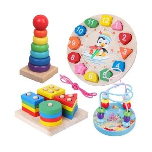 Montessori Color Sorting & Stacking Toy