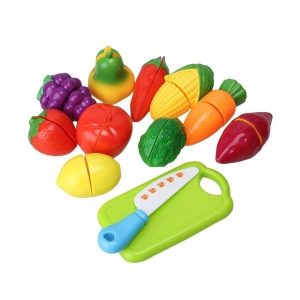 Kids Pretend Kitchen & Food Cutting Set