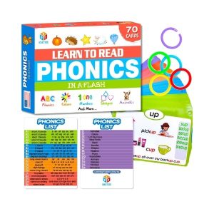 Alphabet & Phonics Flash Cards Set