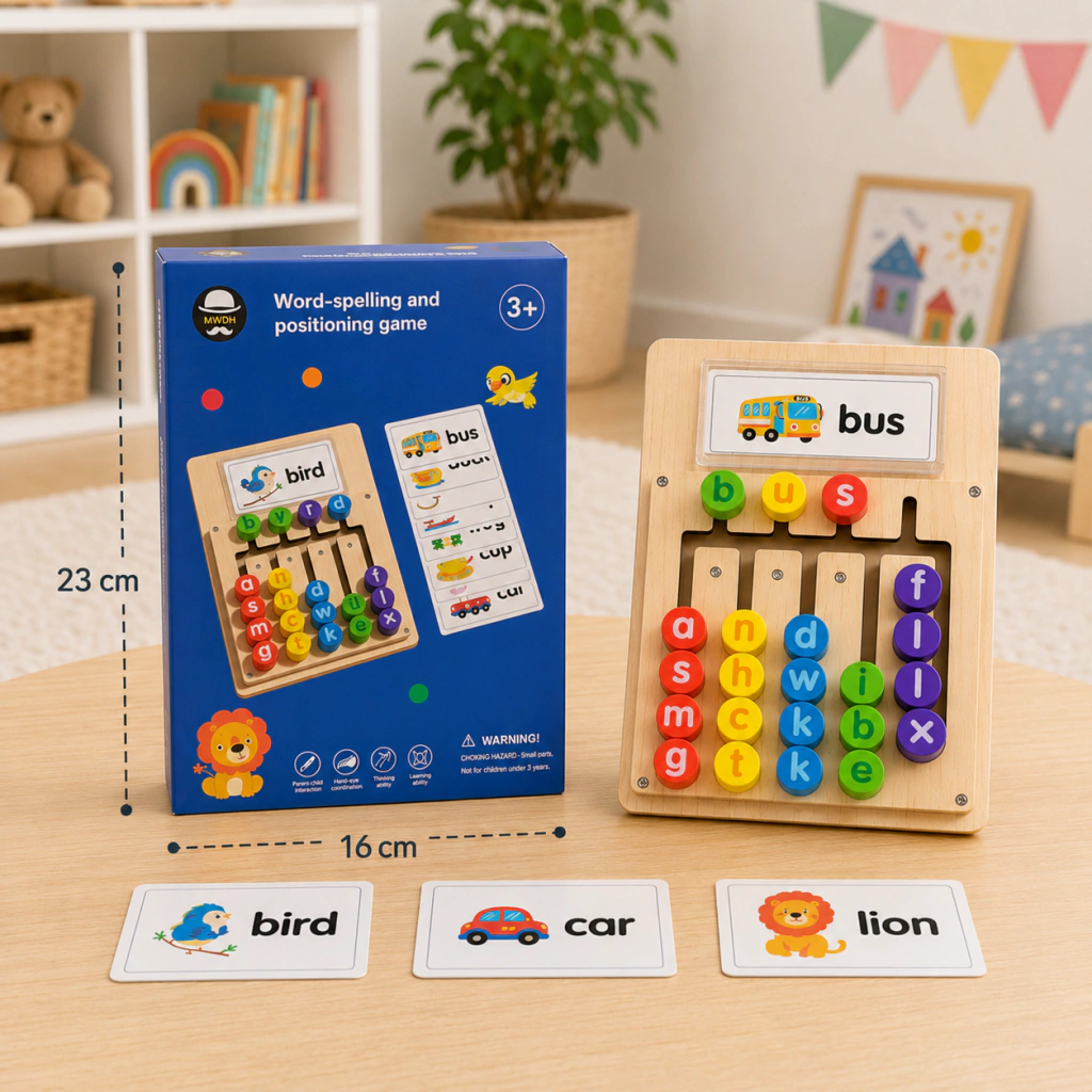 Word Spelling Board Game – বাচ্চাদের ইংরেজি স্পেলিং শেখার কাঠের খেলনা