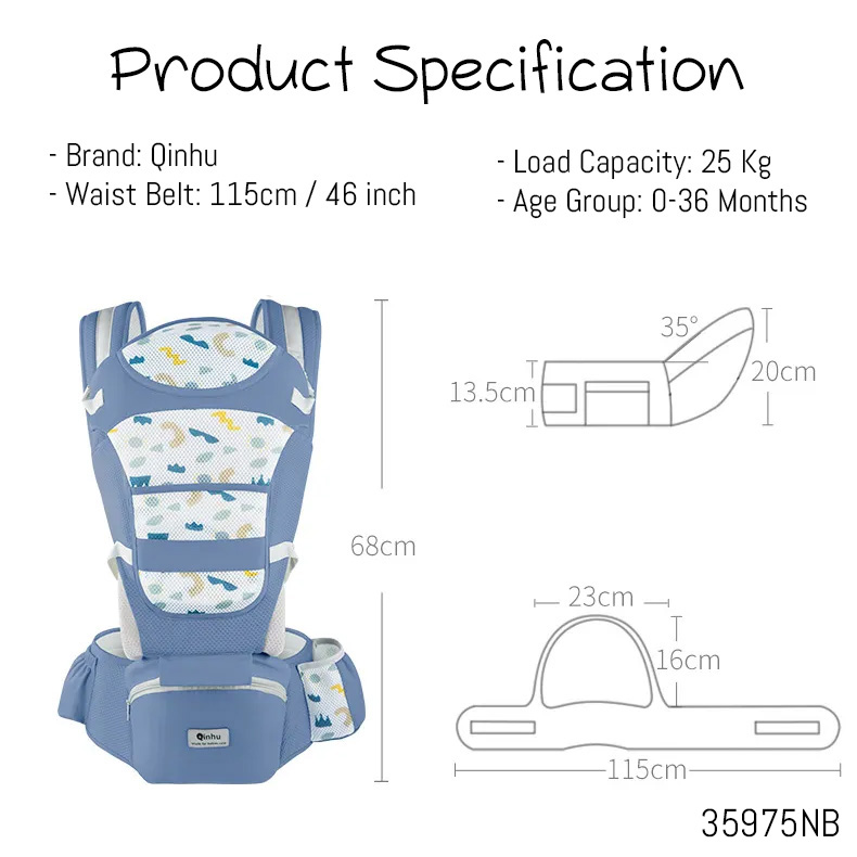 Premium Ergonomic Hipseat Baby Carrier