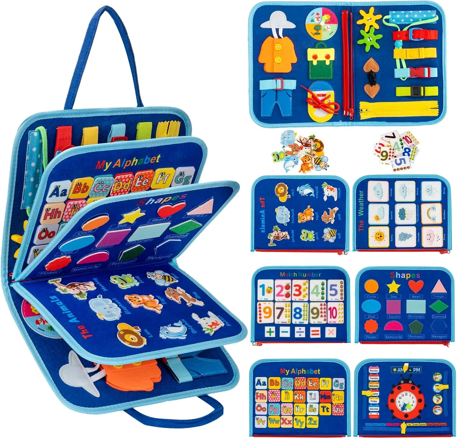 Montessori Busy Book – 10-Page Activity Book