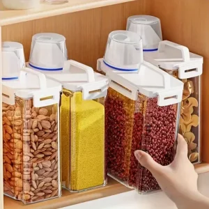 2.5L Food Grade Airtight Grain & Rice Storage Container with Measuring Cup
