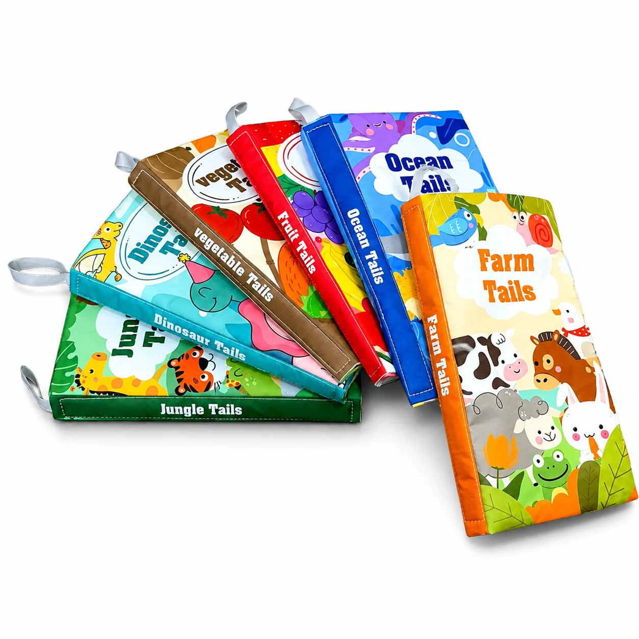 Wiggly Tails Sensory Cloth Book Set for Babies